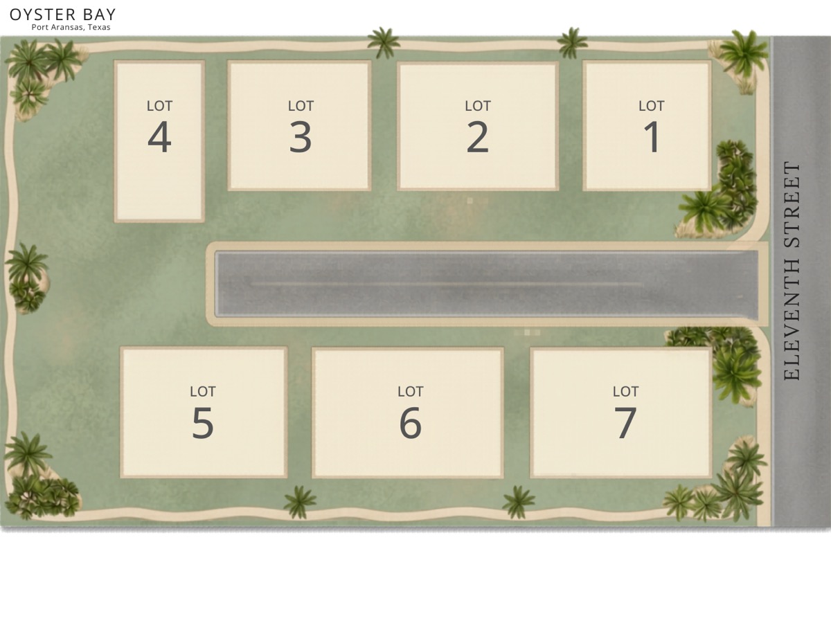 Oyster Bay site plan — 7 lots along Eleventh Street